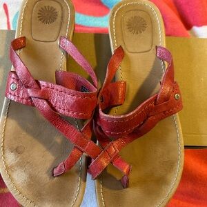 Women's Red UGG Sandals